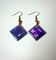 Lilac Iridescent Square Glass Earrings product 1